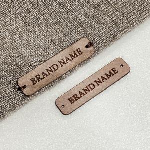 20 Laser engraved leather labels 1x2 inches - made from real leather -  allthiswood